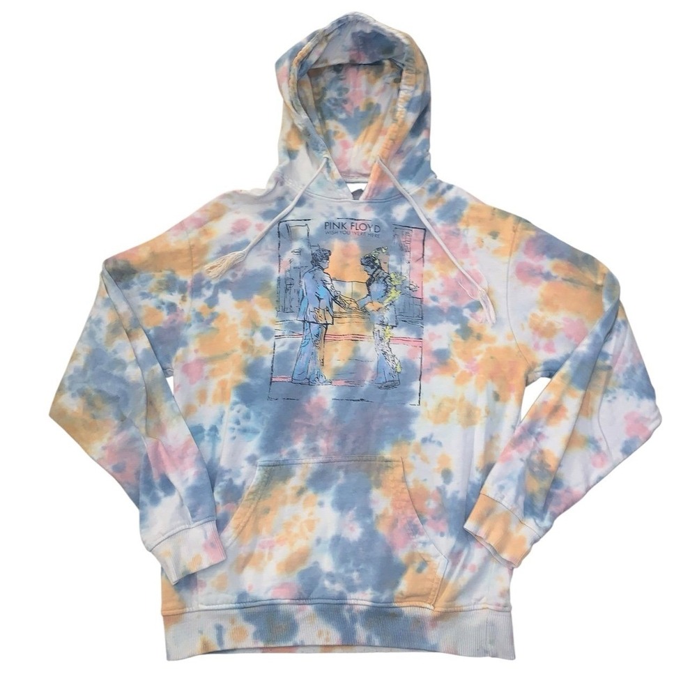 Pink Floyd Tie Dye Hoodie M Pastel‎ Wish You Were Here Official Perryscope Merch
